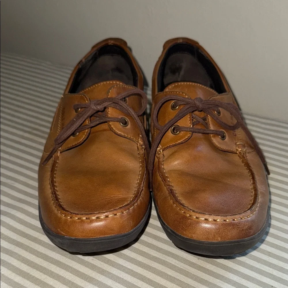 Cole Haan Tan Leather Boat Shoes